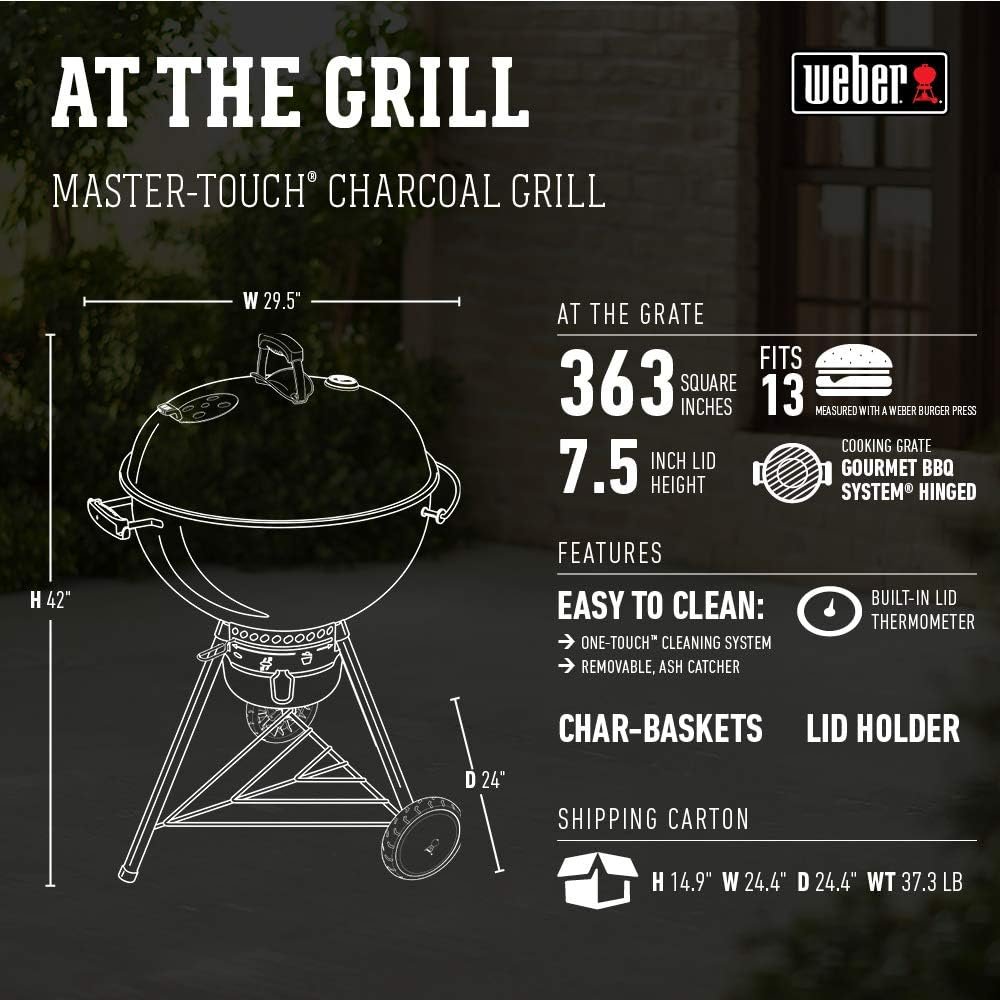 Ocean Blue Weber Master-Touch GBS C-5750 Charcoal BBQ 57cm - Image 8