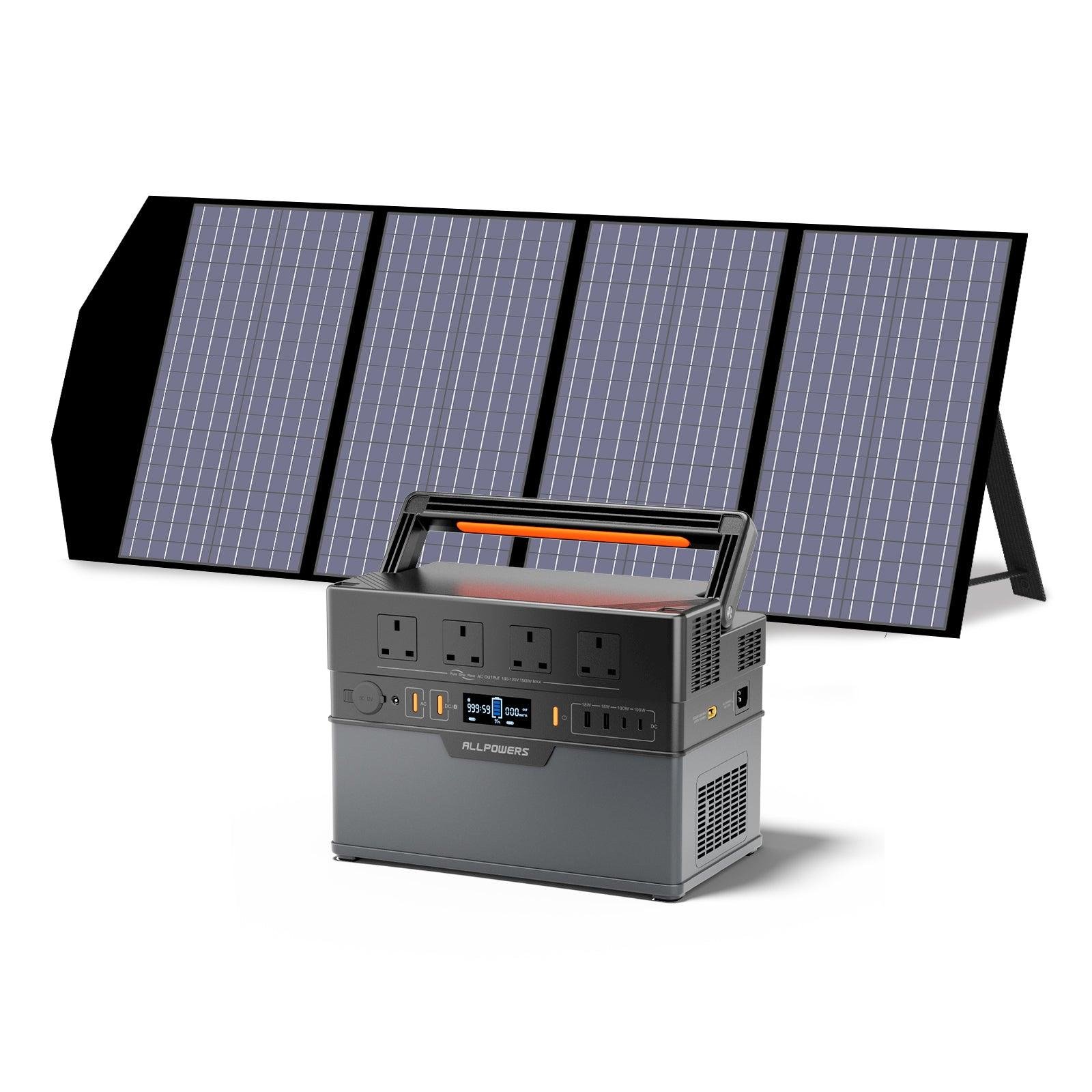 ALLPOWERS Solar Generator 1500W (S1500 Plus + SP029 140W Solar Panel)